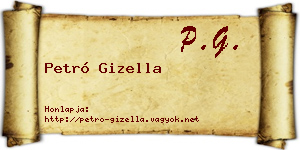 Petró Gizella névjegykártya