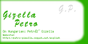 gizella petro business card